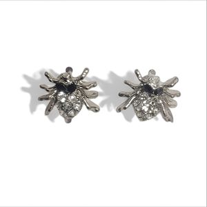 Rhinestone Spider Stud Earrings